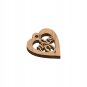 50 Pcs Olive Wood "Jesus" Name Inside Heart Shape Pendants Hand Made Jerusalem