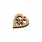 50 Pcs Olive Wood "Jesus" Name Inside Heart Shape Pendants Hand Made Jerusalem