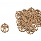 50 Pcs Olive Wood "Jesus" Calligraphy Pendants Laser Cut Holyland Jerusalem