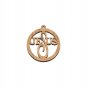 50 Pcs Olive Wood "Jesus" Calligraphy Pendants Laser Cut Holyland Jerusalem