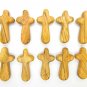 20 Pcs Olive Wood Holding Crosses Comfort Crosses 4.5" Hand Made Jerusalem