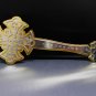 Metal Blessing Hand Cross Father Priest Double Sided Jerusalem Holy Land