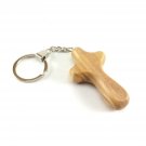 Olive Wood Hand Holding Comfort Cross Key Chain Key Ring Hand Made Holy Land Olive Wood Hand Holding Comfort Cross Key Chain Key Ring Hand Made Holy Land
