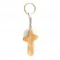 Olive Wood Hand Holding Comfort Cross Key Chain Key Ring Hand Made Holy Land