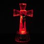 Crystal Glass Cross Crucifix With RGB Led Light Holy Land Jerusalem