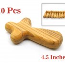 10 Pcs Olive Wood Comfort Crosses Holding Crosses 4.5 Inches Jerusalem Holy Land
