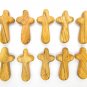 10 Pcs Olive Wood Comfort Crosses Holding Crosses 4.5 Inches Jerusalem Holy Land