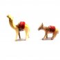 Olive Wood Camel And Donkey With Red Saddle Hand Carved Holy Land Jerusalem