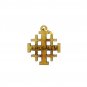 50 Pcs Olive Wood Small Jerusalem Cross Pendants Hand Made Holy Land Jerusalem
