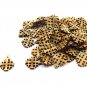 50 Pcs Olive Wood Small Jerusalem Cross Pendants Hand Made Holy Land Jerusalem