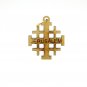 50 Pcs Olive Wood Small Jerusalem Cross Pendants Hand Made Holy Land Jerusalem