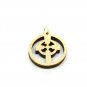 50 Pcs Olive Wood Cross In Crircle Pendants Charms Laser Cut Hand Made Holy Land