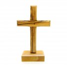Olive Wood Table Cross With Stand 5.4 Inches Hand Made Holy Land Jerusalem
