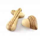 Olive Wood Heart With Holding Cross Gift Set Hand Made Holy Land Jerusalem Olive Wood Heart With Holding Cross Gift Set Hand Made Holy Land Jerusalem