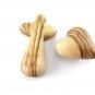 Olive Wood Heart With Holding Cross Gift Set Hand Made Holy Land Jerusalem