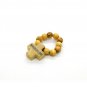 12 Pcs Olive Wood Finger Rosary Rings With Cross Hand Made Holy Land Jerusalem
