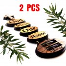 2 Pcs Olive Wood God Bless Our Home Wall Hanging Plaque Handmade Jerusalem