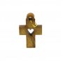100 Pcs Olive Wood Cross Pendants Charms Heart Engraved Holy Land Jerusalem