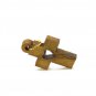 100 Pcs Olive Wood Cross Pendants Charms Heart Engraved Holy Land Jerusalem