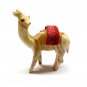 Olive Wood Camel With Red Saddle Hand Carved Holy Land Jerusalem