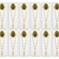 12 Pcs Virgin Mary and Child Brooch Rosary Lapel Pin Holyland Jerusalem