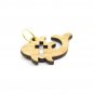 50 Pcs Olive Wood Fish With Cross Pendants Charms Laser Cut Hand Made