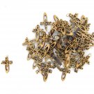 50 Pcs Olive Wood Jesus Name Cross Pendant Charm Hand Made Holyland Jerusalem