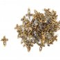 50 Pcs Olive Wood Jesus Name Cross Pendant Charm Hand Made Holyland Jerusalem