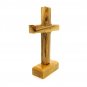 3 pcs Olive Wood Cross Crucifix With Stand 5.4 Inches Handmade Holyland