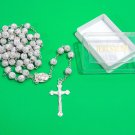 White Beads Rosary Acrylic Plastic Christian Holyland Jerusalem Israel White Beads Rosary Acrylic Plastic Christian Holyland Jerusalem Israel