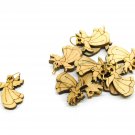 50 Pcs Olive Wood Angel Pendants Charms Laser Cut Hand Made Holy Land Jerusalem