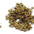100 Pcs Olive Wood Cross Pendants Charms Orthodox Hand Made Holy Land Jerusalem