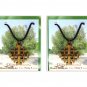 2 Pcs Olive Wood Jerusalem Cross Necklace Hand Made Holy land Israel