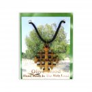 Olive Wood Jerusalem Cross Necklace Hand Made Holy land Israel
