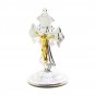 3 Pcs Metal Cross With Stand Crucifix Car Ornament Holy Land Jerusalem