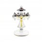 3 Pcs Metal Cross With Stand Crucifix Car Ornament Holy Land Jerusalem
