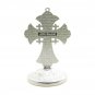 3 Pcs Metal Cross With Stand Crucifix Car Ornament Holy Land Jerusalem