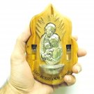 Olive Wood Holy Family Plaque With Font Wall Hanging Handmade Jerusalem