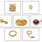 Olive Wood Holyland Gift Set 7 Pcs Rosary Cross Plaque Bracelet Keychain