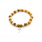 Olive Wood Holyland Gift Set 7 Pcs Rosary Cross Plaque Bracelet Keychain