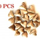 10 Pcs Olive Wood Carved Heart Hand Made Holy Land Jerusalem