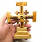 Jerusalem Cross With Stand God Bless Our Home Olive Wood Hand Made Jerusalem
