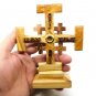 Jerusalem Cross With Stand God Bless Our Home Olive Wood Hand Made Jerusalem