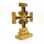 Jerusalem Cross With Stand God Bless Our Home Olive Wood Hand Made Jerusalem