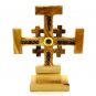Jerusalem Cross With Stand God Bless Our Home Olive Wood Hand Made Jerusalem