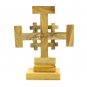 Jerusalem Cross With Stand God Bless Our Home Olive Wood Hand Made Jerusalem