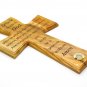 Olive Wood Wall Hanging Cross Grace Prayer Hand Made Holy Land Jerusalem