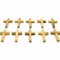 10 Pcs Olive Wood Cross Pendants 5 cm Catholic Hand Made Holy Land Jerusalem