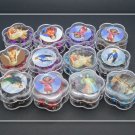 12 Pcs Crystal Beads Rosaries 6 Colors With Silver Metal Cross Jerusalem