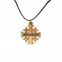 3 Pcs Olive Wood Jerusalem Cross Necklace Hand Made Holy land Israel